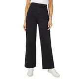 mantry high rise black bootcut jeans for women