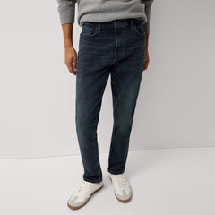 FF slim fit stretchable dark blue faded jeans for men