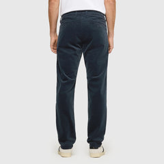 MC regular slim fit stretchable navy blue soft corduroy chino pant