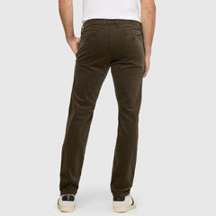 MC regular slim fit stretchable brown soft corduroy chino pant