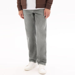 clio regular fit stretchable light grey jeans for men