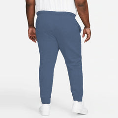 nrth face men slim fit light blue fleece plus size sweat trouser for winter