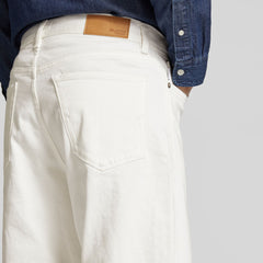 selctd loose/baggy fit stretchable white jeans for men