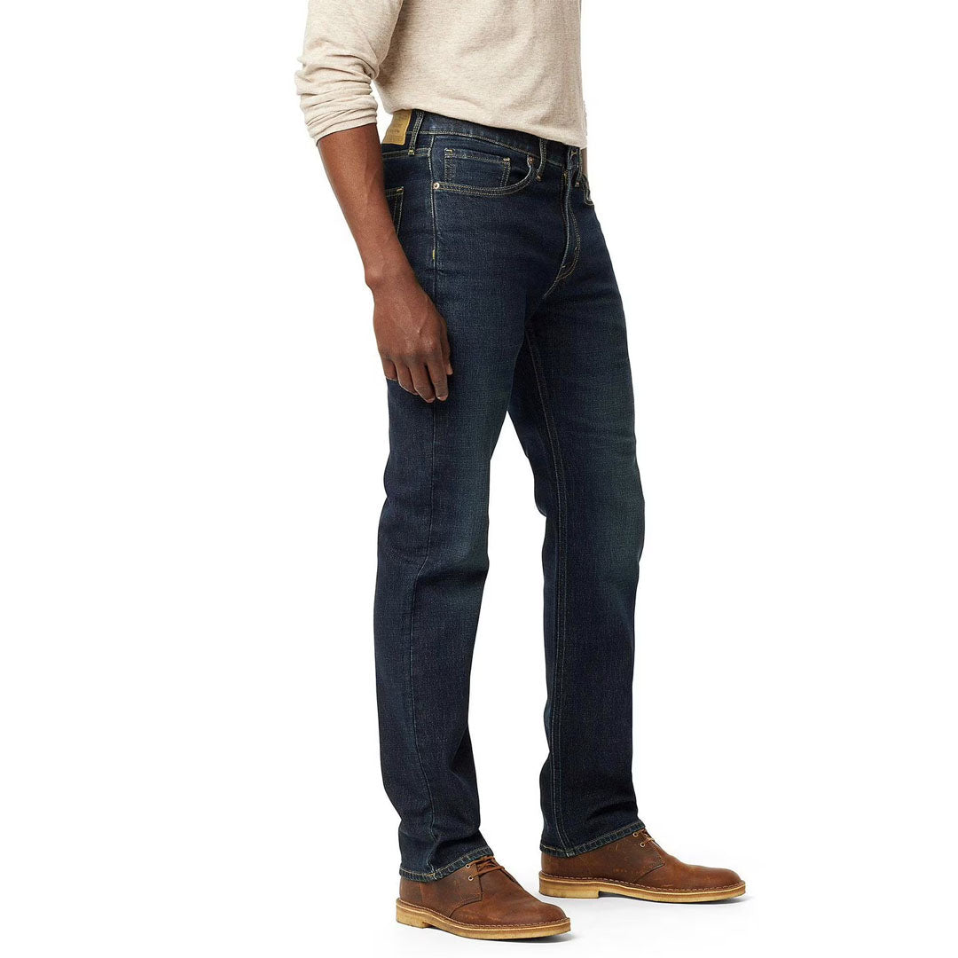 sigture relaxed fit straight stretchable jeans for men