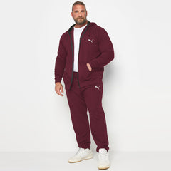 pma plus size mens maroon polyester fleece track suit for winter