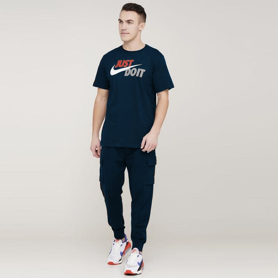 nke crew neck navy blue tee shirt for men