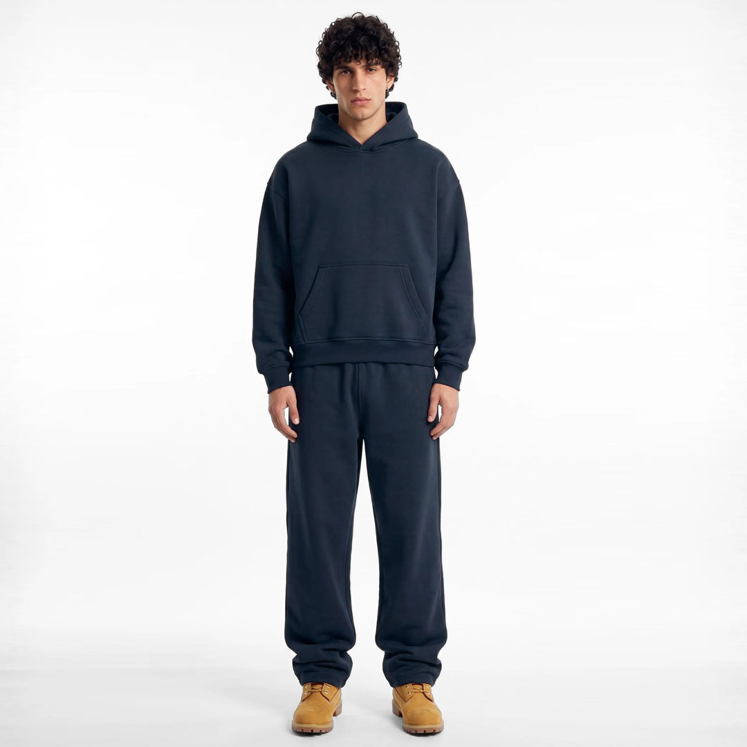 ZR drop shoulder / baggy unisex cotton blue tracksuit for winter