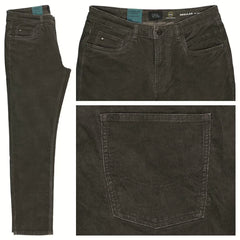 cmel active regular fit stretchable brown corduroy jeans for men