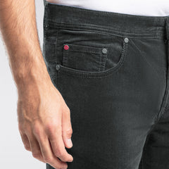 MC modren fit stretchable grey corduroy jeans for men