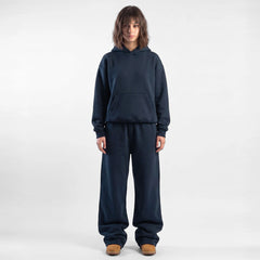 ZR drop shoulder / baggy unisex cotton blue tracksuit for winters