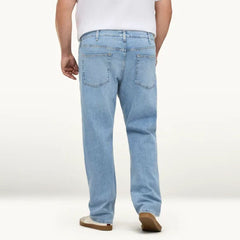 CA plus size straight fit light blue jeans for men