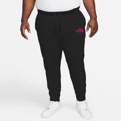 nrth face men slim fit black fleece plus size sweat trouser for winter