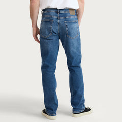 FF Straight fit stretchable light stone blue jeans for men