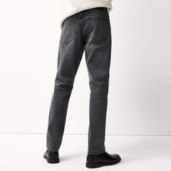 FF slim fit stretchable grey faded jeans for men