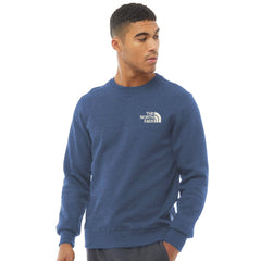 nrth face crew neck light blue winter fleece sweat shirt for men