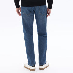 clio regular fit stretchable mid blue jeans for men