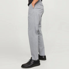 JJ slim fit stretchable grey cotton chino pant for men