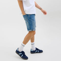 jack & jone regular fit stretchable light blue denim short for men