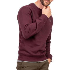 polo asn mens crew neck burgundy sweat shirt for winter