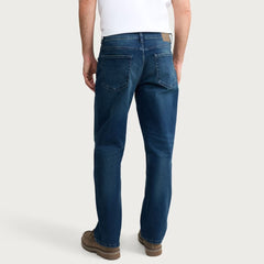 FF Straight fit stretchable greenish blue jeans for men