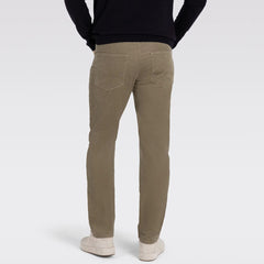 MC modren fit stretchable ginger brown corduroy jeans for men