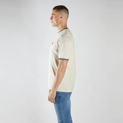 desel crew neck light skin black tipping tee shirt for men