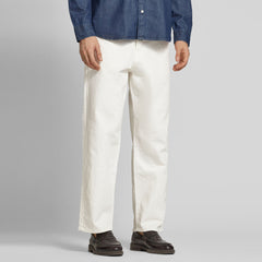 selctd loose/baggy fit stretchable white jeans for men