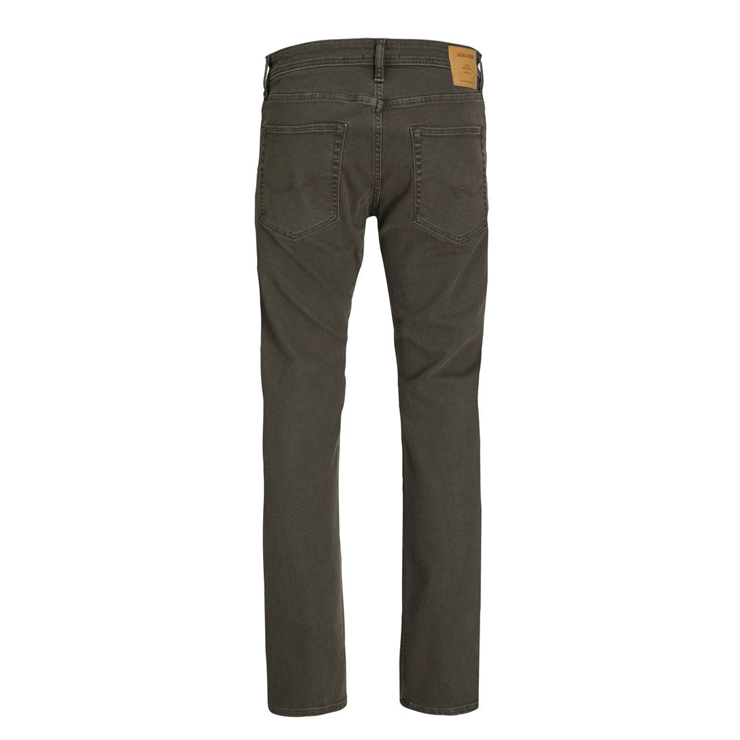 JJ tapered fit stretchable green/dark olive jeans for men