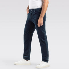 MC modren fit stretchable navy blue corduroy jeans for men