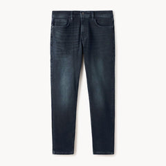 FF slim fit stretchable dark blue faded jeans for men