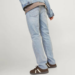 JJ Slim staright fit stretchable ice blue jeans for men