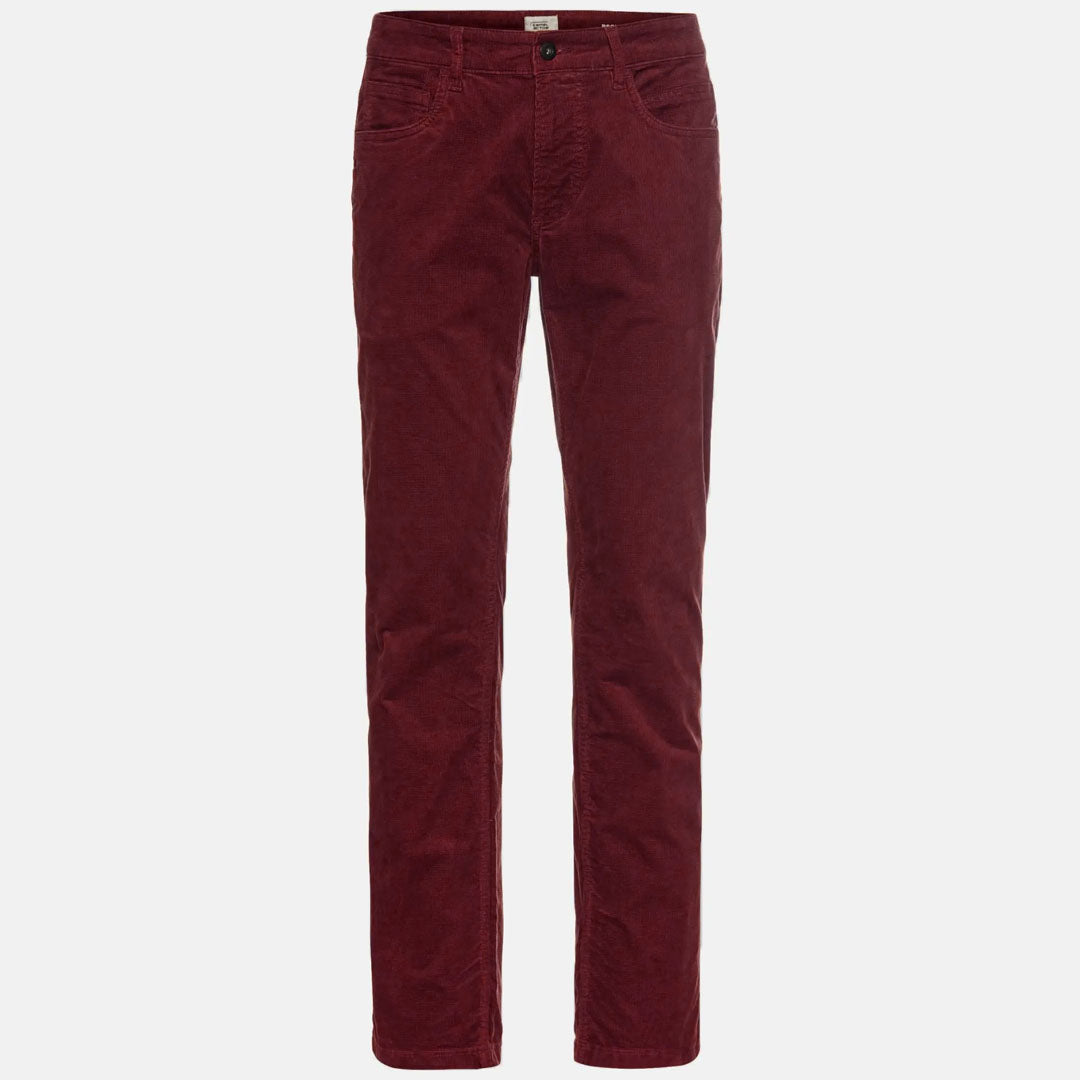 actve Regular fit stretchable maroon corduroy jeans for men