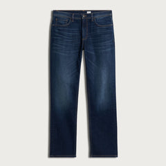 FF Straight fit stretchable blue faded jeans for men