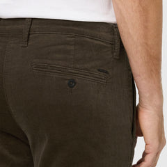 MC regular slim fit stretchable brown soft corduroy chino pant