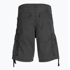jack & jone 6 pocket cargo relax fit grey cotton short for men
