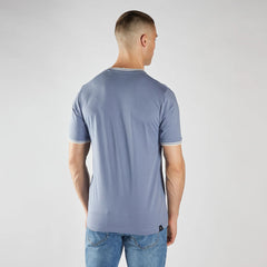 desel crew neck light blue neck tipping tee shirt for men
