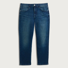 FF Straight fit stretchable greenish blue jeans for men
