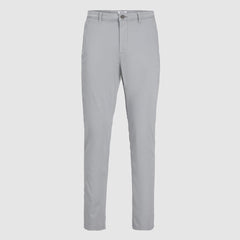 JJ slim fit stretchable grey cotton chino pant for men