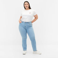 up2fshion slim straight stretchable sky blue jeans for women