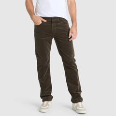 MC modren fit stretchable dark brown corduroy jeans for men