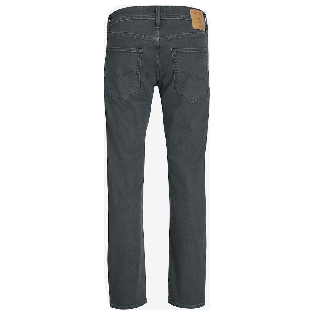 JJ slim fit stretchable greenish grey jeans for men