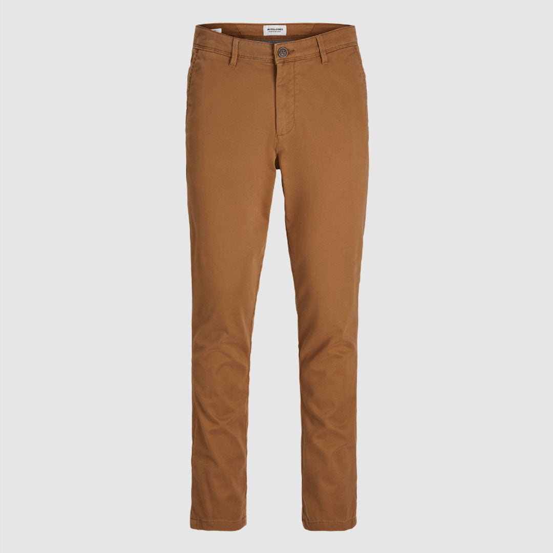 JJ slim fit stretchable mustered cotton chino pant for men