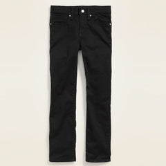 old nvy jet black super stretch regular cotton pant for boys