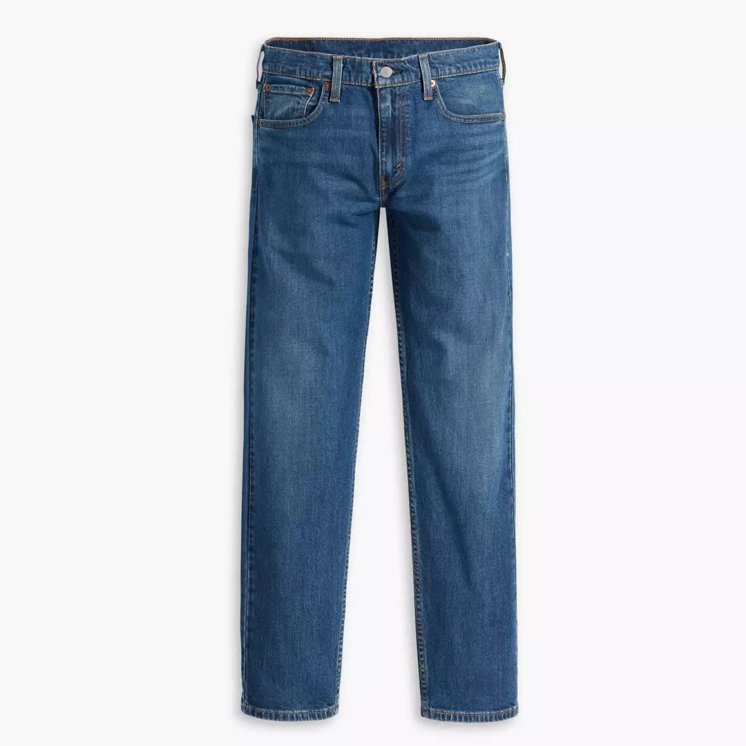 Lvs 502 taper fit stretchable medium blue jeans for men