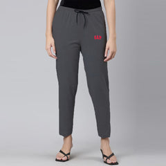 gp slim fit jet dark grey summer trouser for women