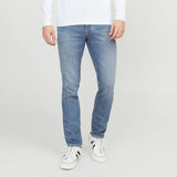 JJ slim straight fit comfort stretchable light blue jeans for men
