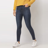 lvs women modern skinny greenish dark blue stretchable jeans