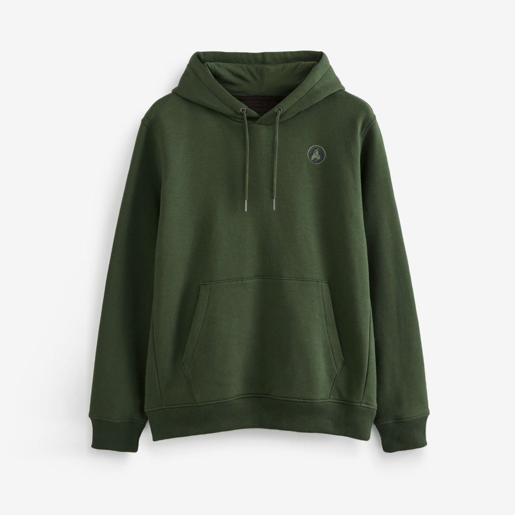 nxt regular fit dark green fleece pullover hoodies for women