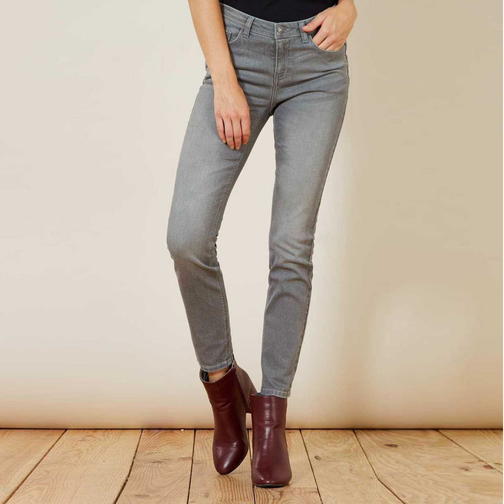 Hby skinny/slim fit stretchable grey jeans for women