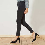 Hby skinny/slim fit stretchable faded black jeans for women